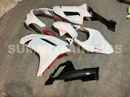 Fairings For Kawasaki ZX6R ZX636 Pure White Red Black ZX6R (2007-2008)
