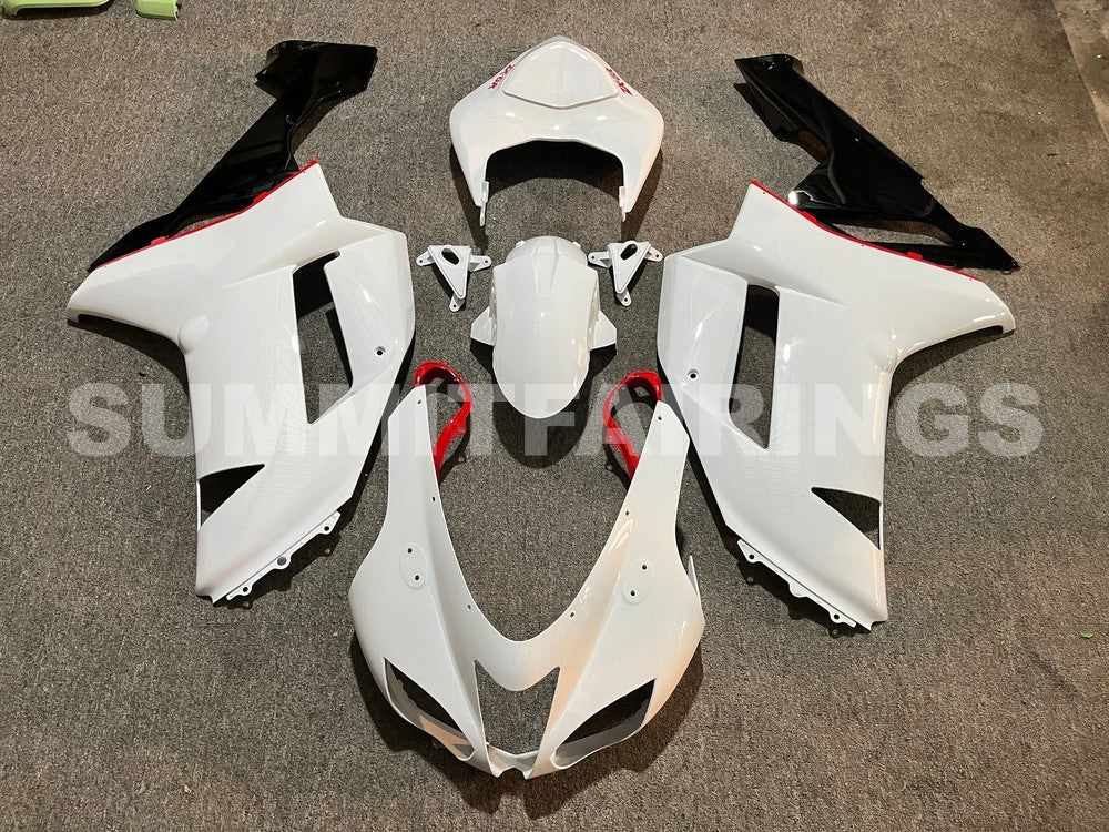 Fairings For Kawasaki ZX6R ZX636 Pure White Red Black ZX6R (2007-2008)