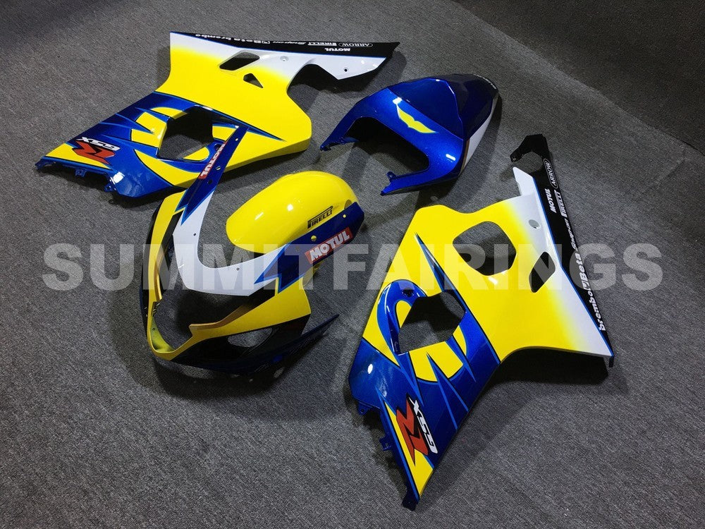 Fairings For Suzuki GSX-R600 / 750, 2004-2005 - Yellow, White & Blue
