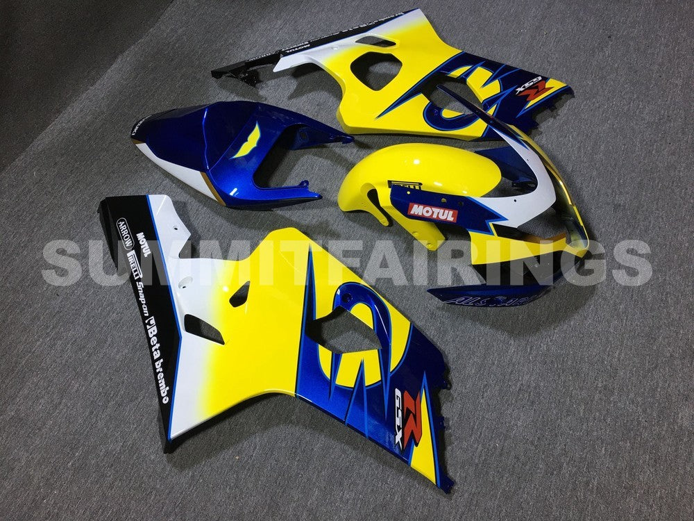 Fairings For Suzuki GSX-R600 / 750, 2004-2005 - Yellow, White & Blue