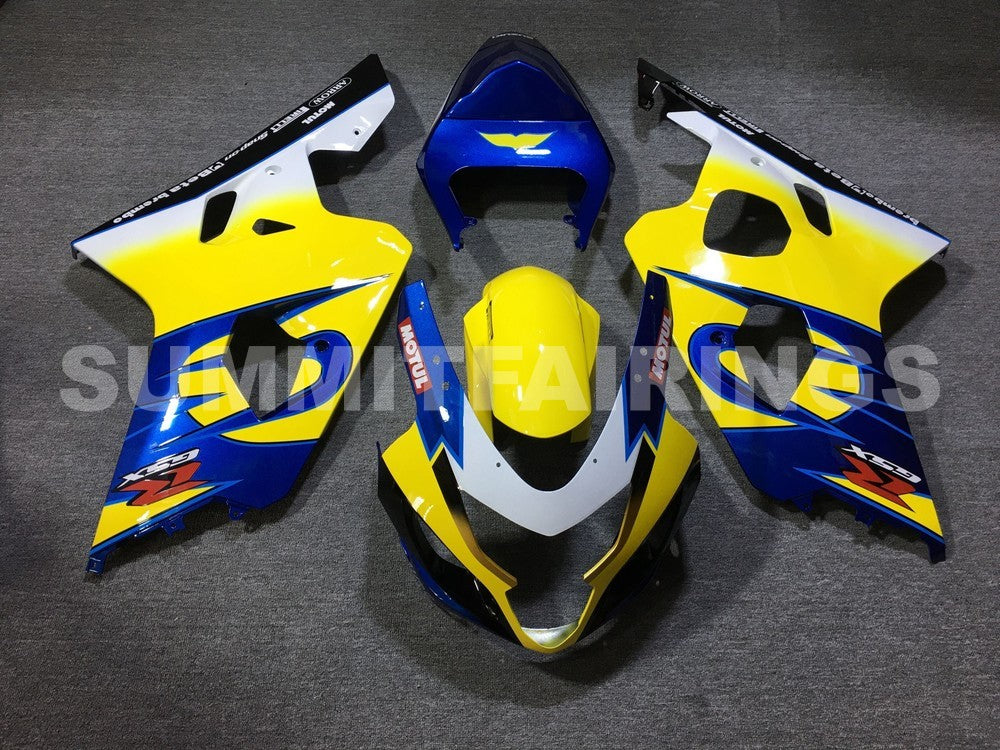 Fairings For Suzuki GSX-R600 / 750, 2004-2005 - Yellow, White & Blue