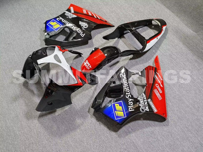 Fairings For Plastics Kawasaki ZX6R 636 Red Black Play Station (2000-2002)