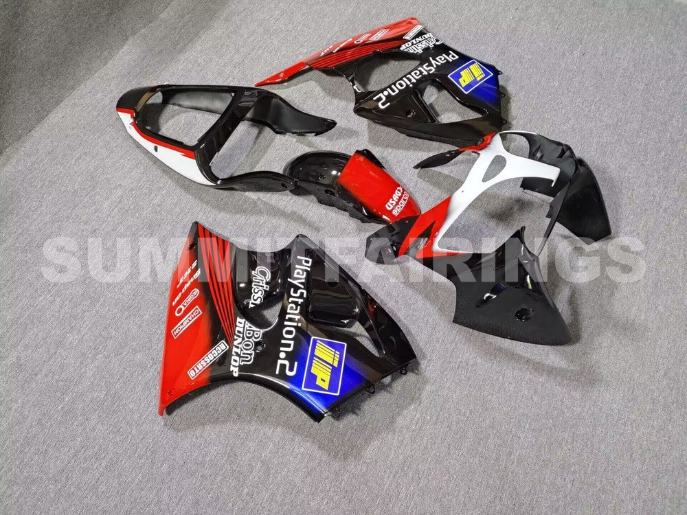 Fairings For Plastics Kawasaki ZX6R 636 Red Black Play Station (2000-2002)