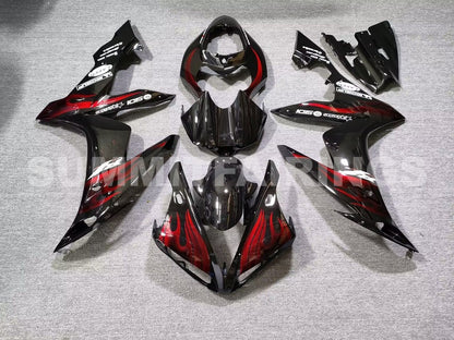 Fairings For Yamaha YZF-R1 Black & Red Flame R1 (2004-2006)
