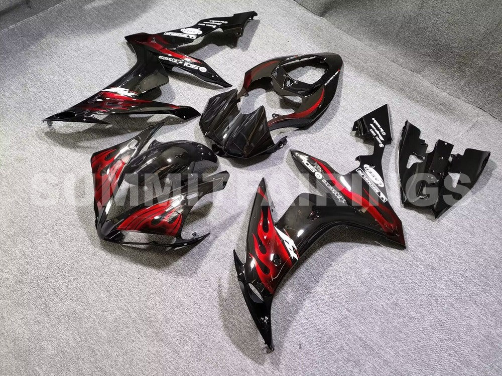 Fairings For Yamaha YZF-R1 Black & Red Flame R1 (2004-2006)