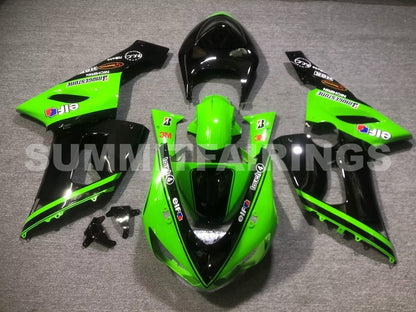 Fairings For Kawasaki ZX6R 636 Green Black Kawasaki (2005-2006)
