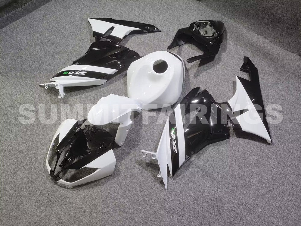 Fairings For Kawasaki ZX-6R, 2009-2012 - White & Black Fairing Kit