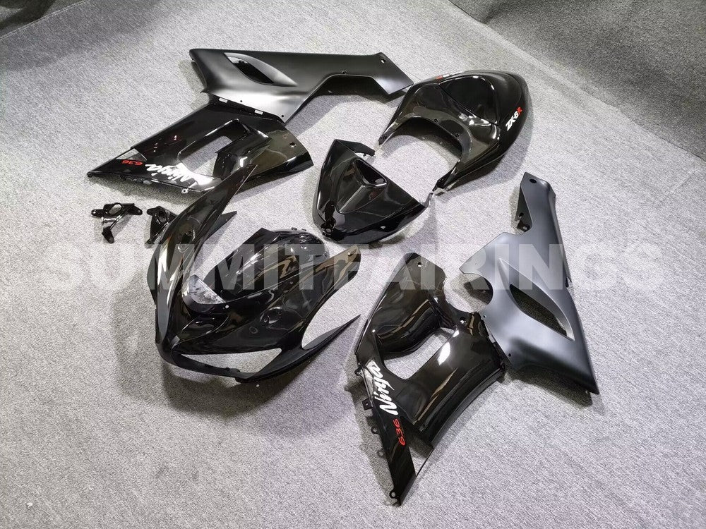 Fairings For Kawasaki ZX6R 636 Black ZX6R (2005-2006)