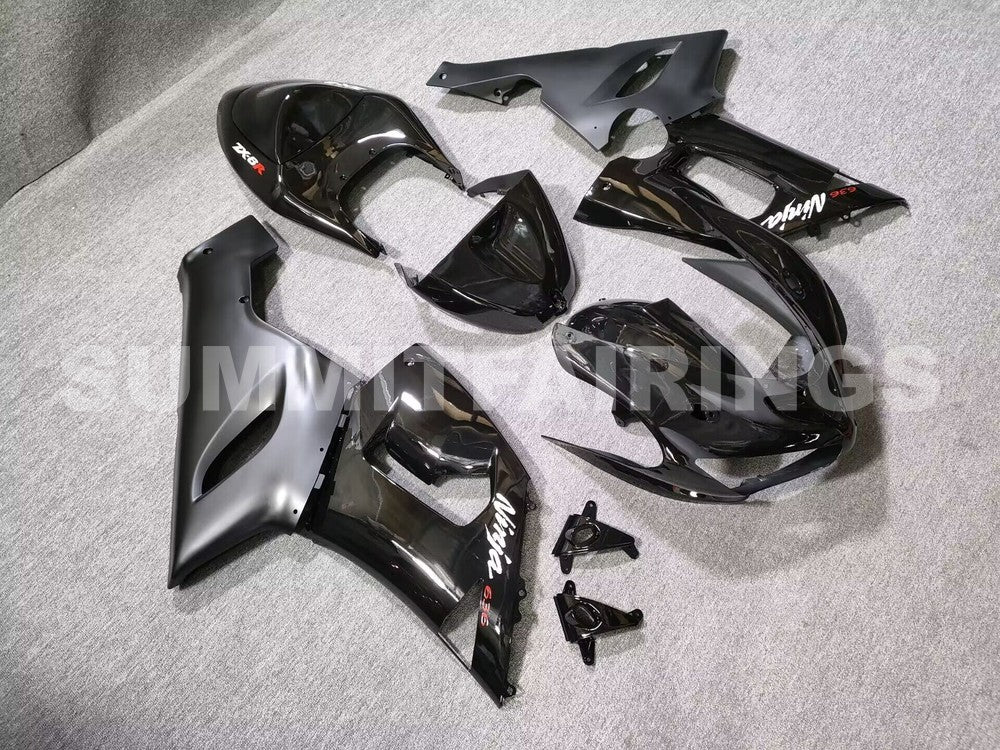 Fairings For Kawasaki ZX6R 636 Black ZX6R (2005-2006)