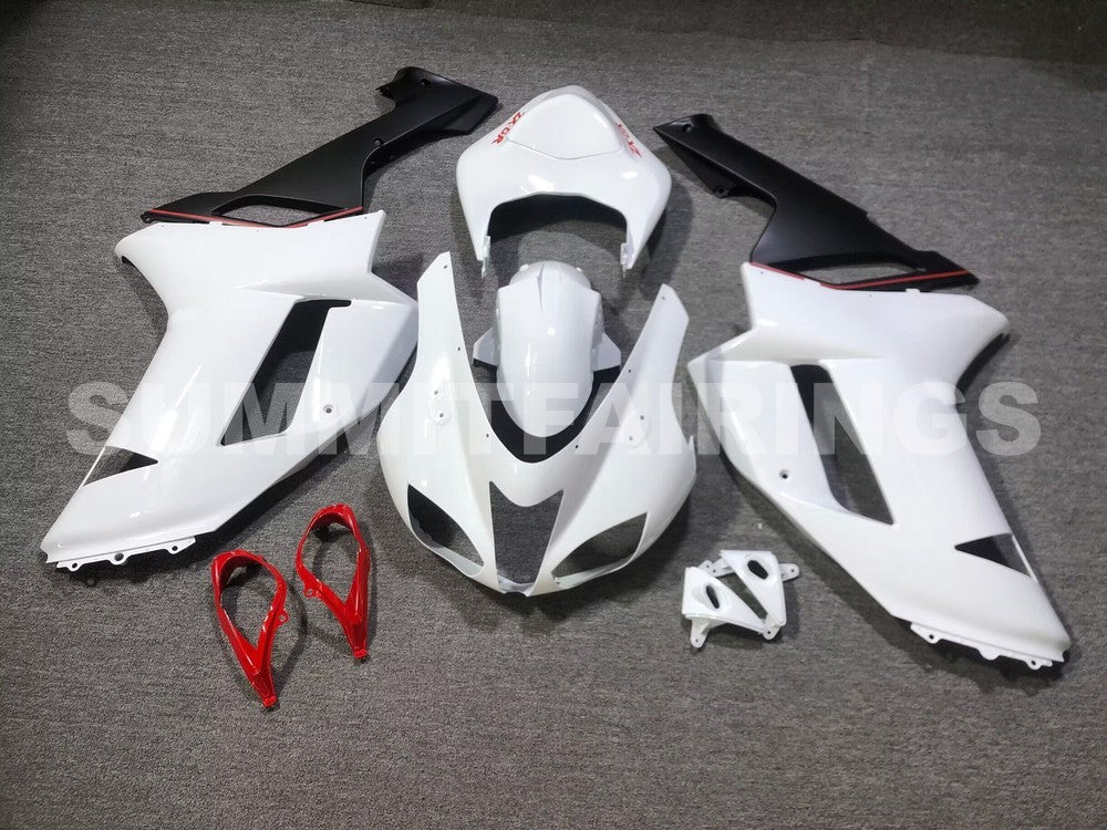 Fairings For Kawasaki ZX6R ZX636 Pure White Red Black ZX6R (2007-2008)