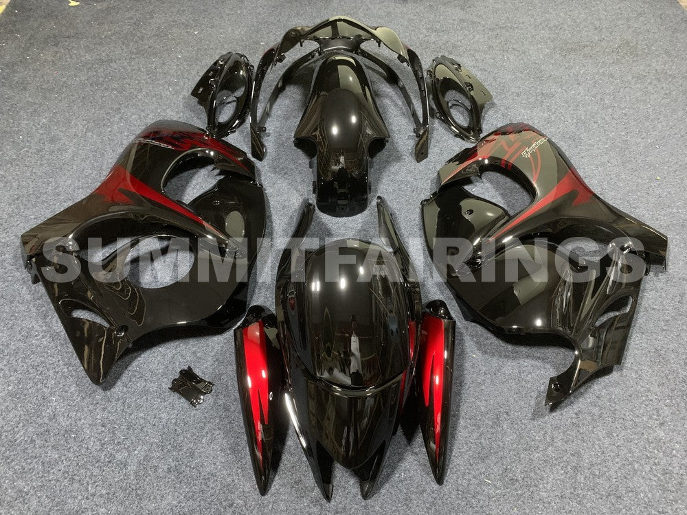 Fairings For Suzuki GSX-R1300 Hayabusa, 2008-2020 - Black with Red Decals