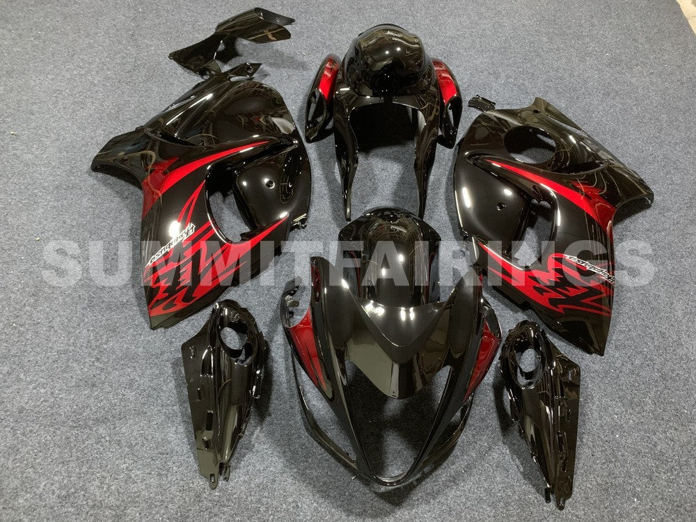 Fairings For Suzuki GSX-R1300 Hayabusa, 2008-2020 - Black with Red Decals