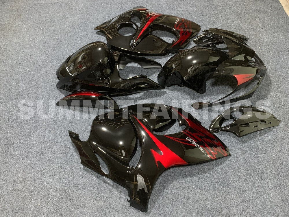 Fairings For Suzuki GSX-R1300 Hayabusa, 2008-2020 - Black with Red Decals
