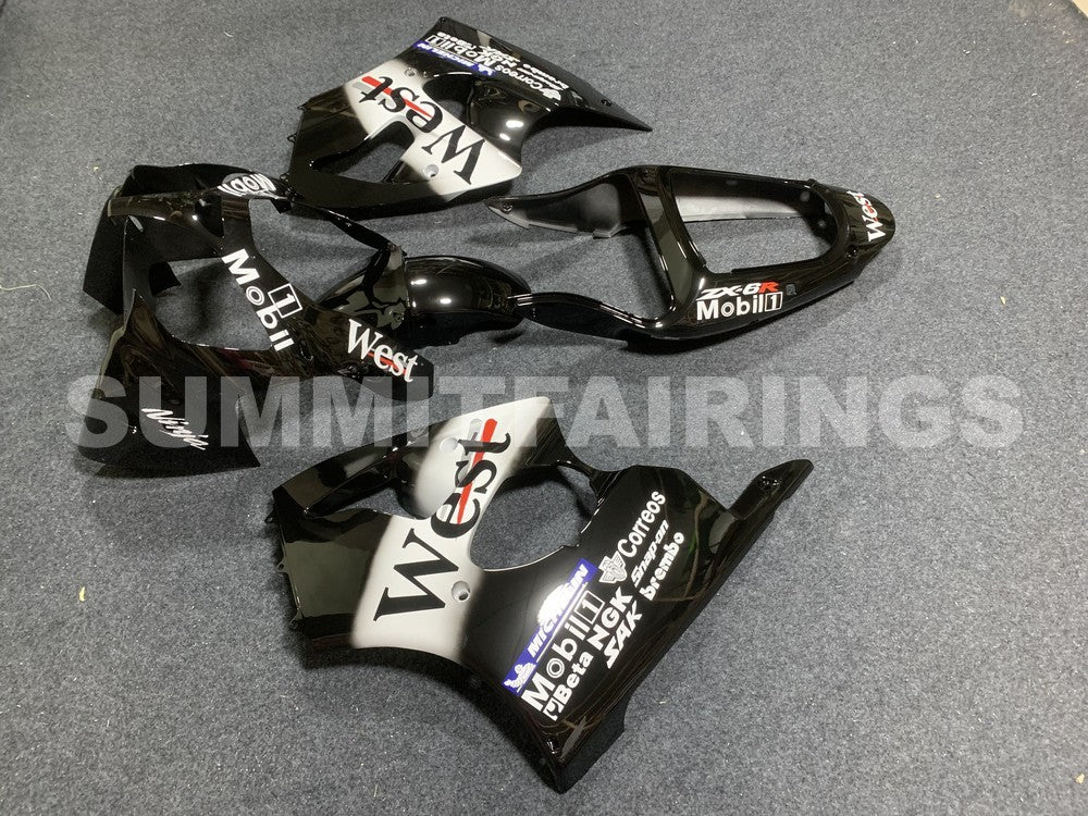 Fairings For Plastics Kawasaki ZX6R 636 Black West (2000-2002)