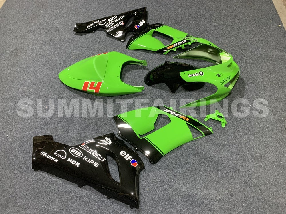 Fairings For Kawasaki ZX6R 636 Green Black No.14 ZX6R (2005-2006)