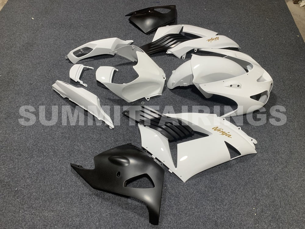 Fairings For Kawasaki ZX-14R, 2006-2011 - White & Matte Black