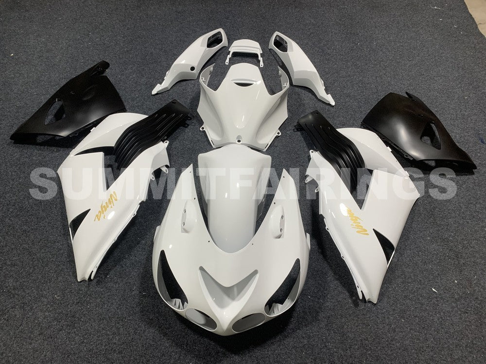 Fairings For Kawasaki ZX-14R, 2006-2011 - White & Matte Black