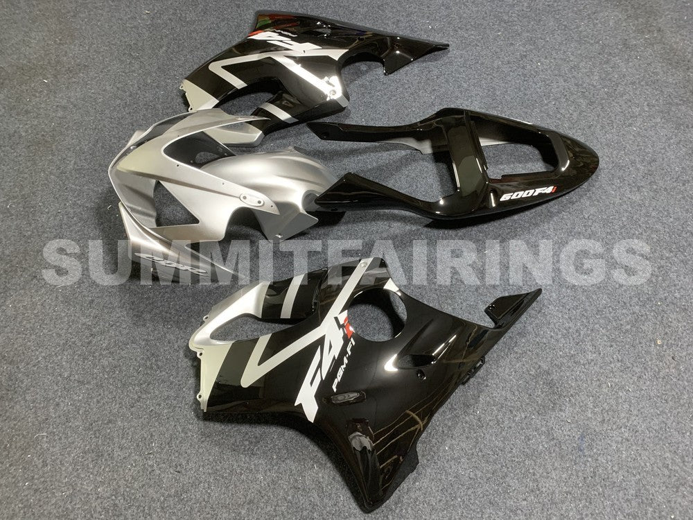 Fairings For Honda - CBR600F4i 01-03 Black Silver