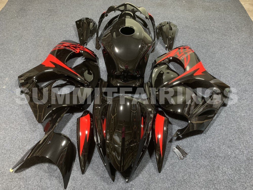 Fairings For Suzuki GSX-R1300 Hayabusa, 2008-2020 - Black with Red Decals