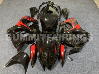 Fairings For Suzuki GSX-R1300 Hayabusa, 2008-2020 - Black with Red Decals