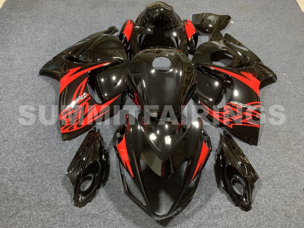 Fairings For Suzuki GSX-R1300 Hayabusa, 2008-2020 - Black with Red Decals