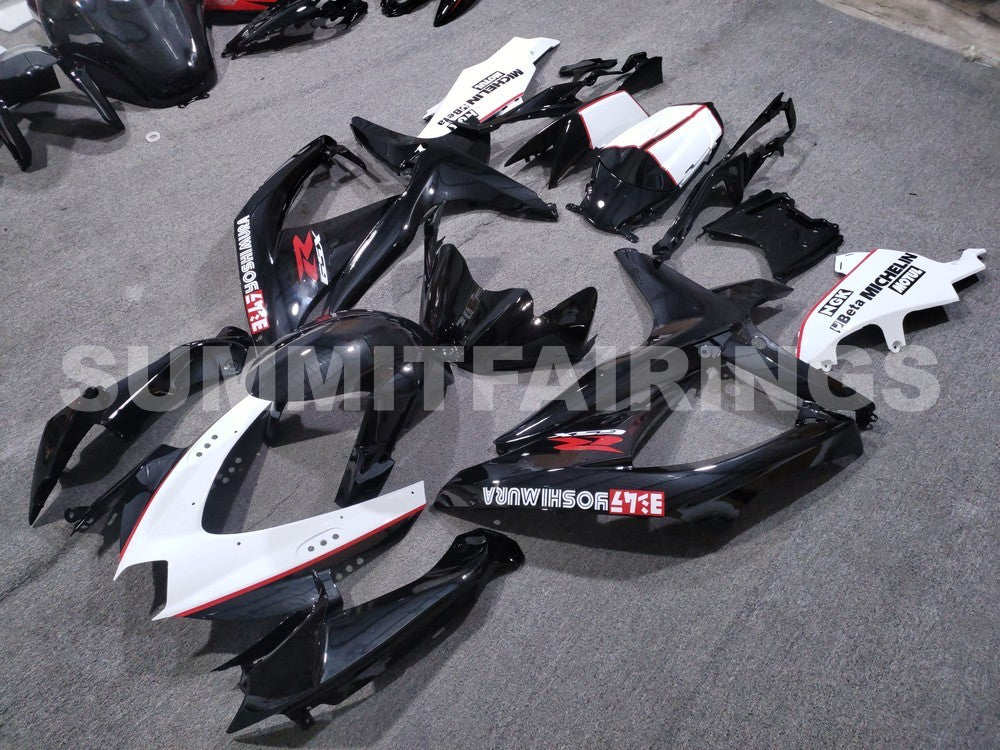 Fairings For Suzuki GSXR 600 750 Black White GSXR (2008-2009-2010)