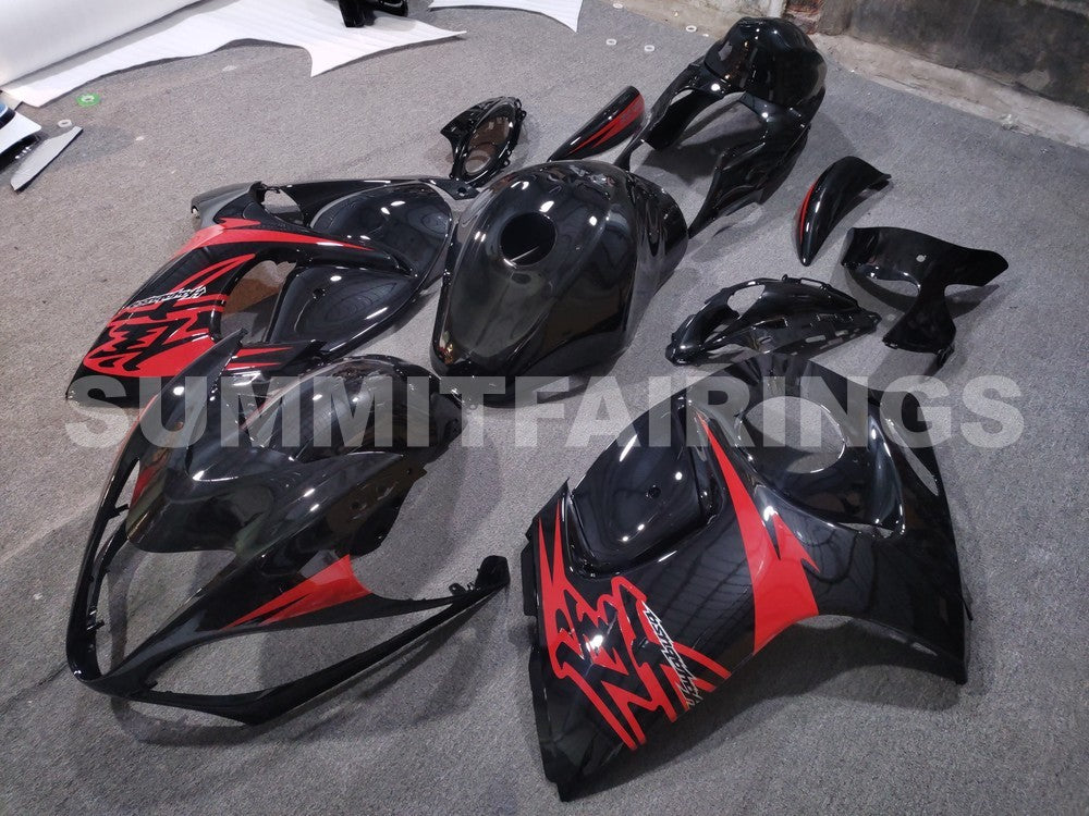 Fairings For Suzuki GSX-R1300 Hayabusa, 2008-2020 - Black with Red Decals