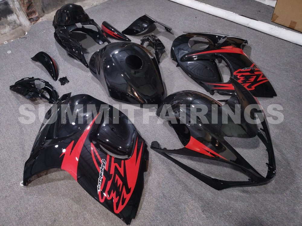 Fairings For Suzuki GSX-R1300 Hayabusa, 2008-2020 - Black with Red Decals