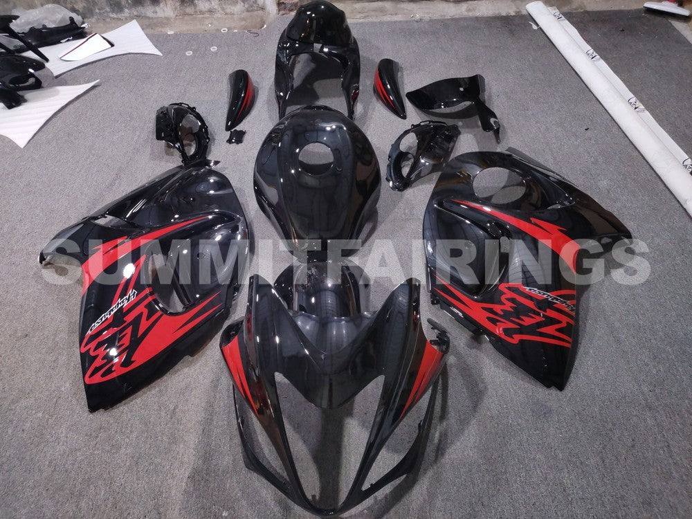 Fairings For Suzuki GSX-R1300 Hayabusa, 2008-2020 - Black with Red Decals