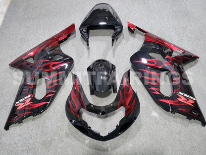 Fairings For Suzuki GSXR 1000 K1(2000-2002) Red Flame