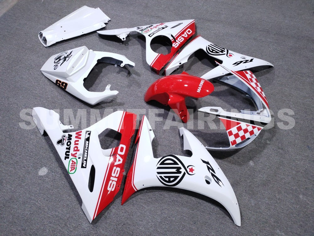 Fairings For Yamaha R6, 2005 - Red White