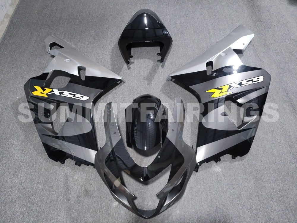 Fairings For Suzuki GSXR 600 750 Black & Silver GSXR (2004-2005)