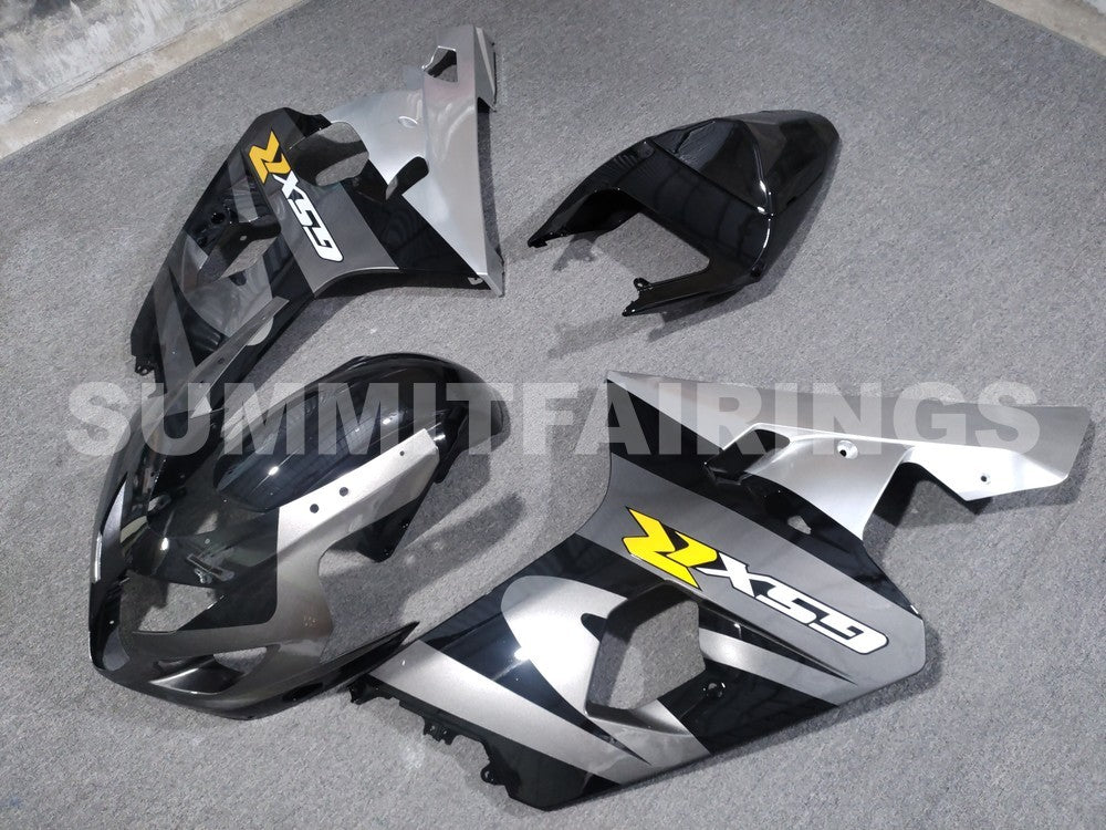 Fairings For Suzuki GSXR 600 750 Black & Silver GSXR (2004-2005)