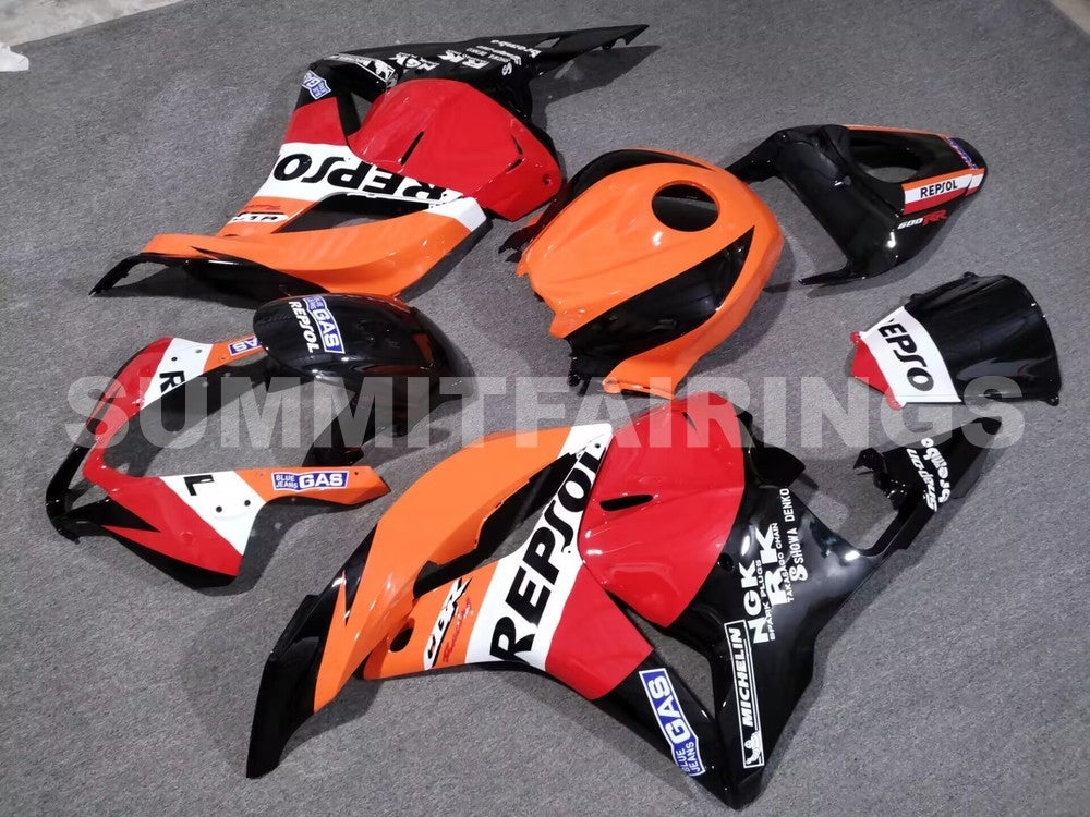 Fairings For Honda CBR 600 RR, 2009-2012 - Red, Orange & Black
