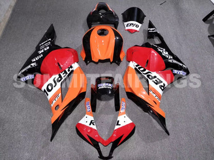 Fairings For Honda CBR 600 RR, 2009-2012 - Red, Orange & Black
