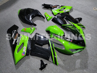Fairings For Kawasaki ZX6R 636 Green Black Kawasaki (2005-2006)