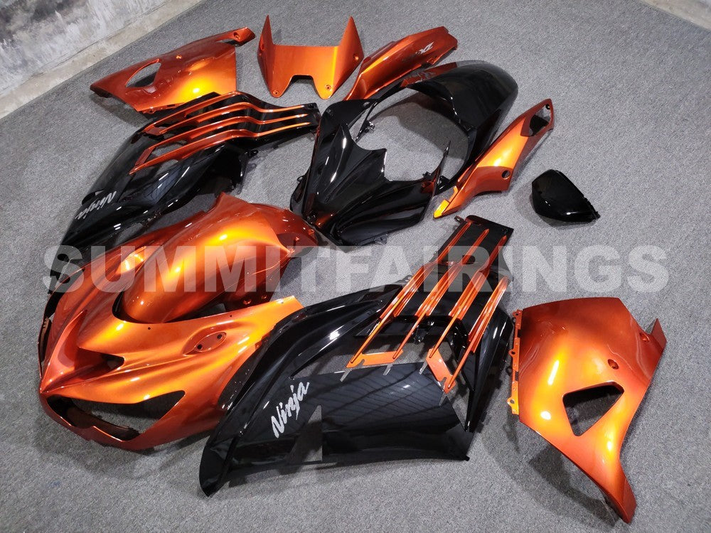 Fairings For Plastics Kawasaki ZX14R Ninja Orange Black (2012-2021)