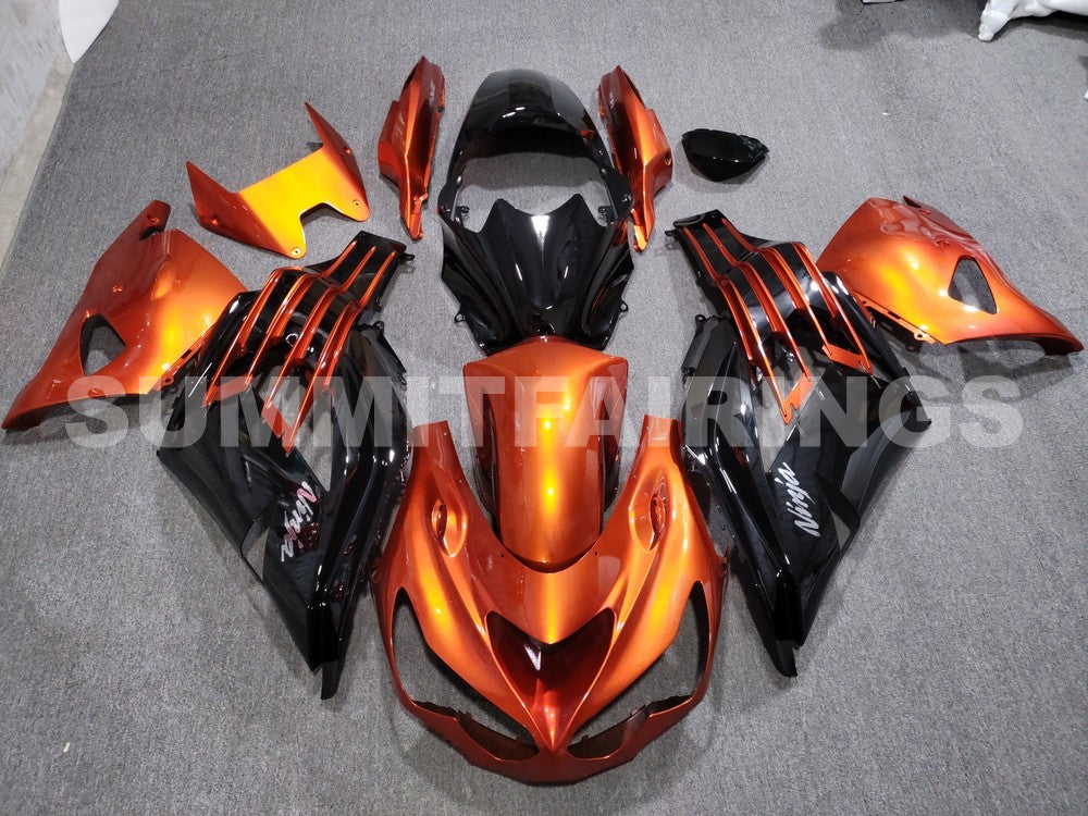 Fairings For Plastics Kawasaki ZX14R Ninja Orange Black