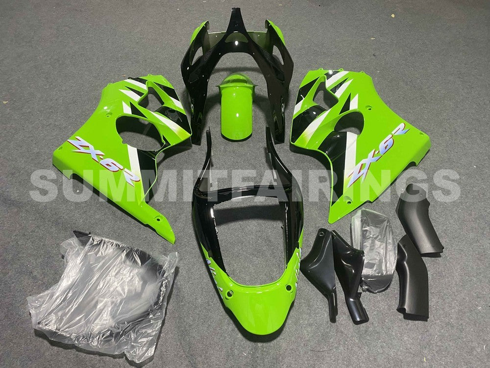 Fairings For Plastics Kawasaki ZX6R 636 Green Blue ZX6R (2000-2002