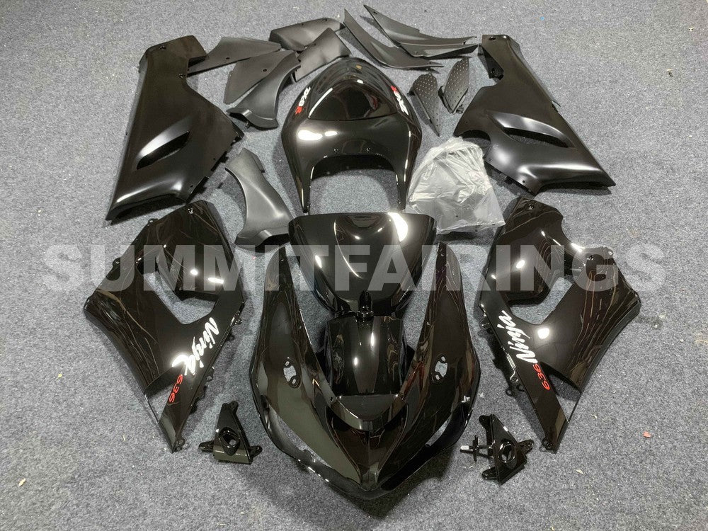 Fairings For Kawasaki ZX6R 636 Black ZX6R (2005-2006)