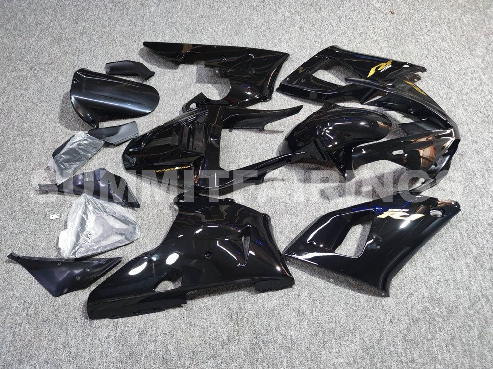 Fairings For Yamaha - YZF1000 R1 00-01 Black, Gold Decals