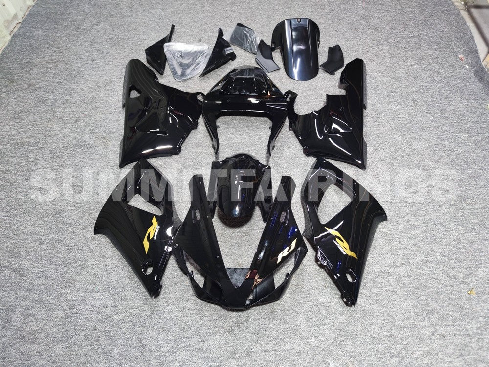 Fairings For Yamaha - YZF1000 R1 00-01 Black, Gold Decals