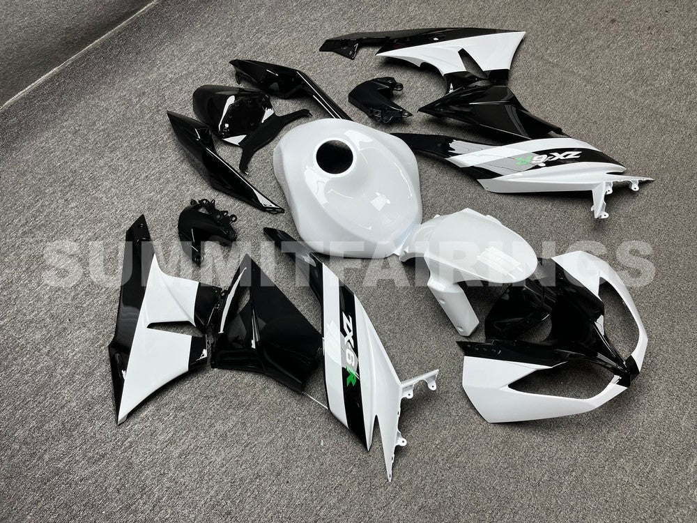 Fairings For Kawasaki ZX-6R, 2009-2012 - White & Black Fairing Kit