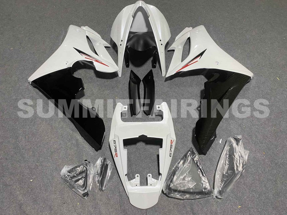 Fairings For Triumph Daytona 675 Pearl White Black Daytona (2009-2012)