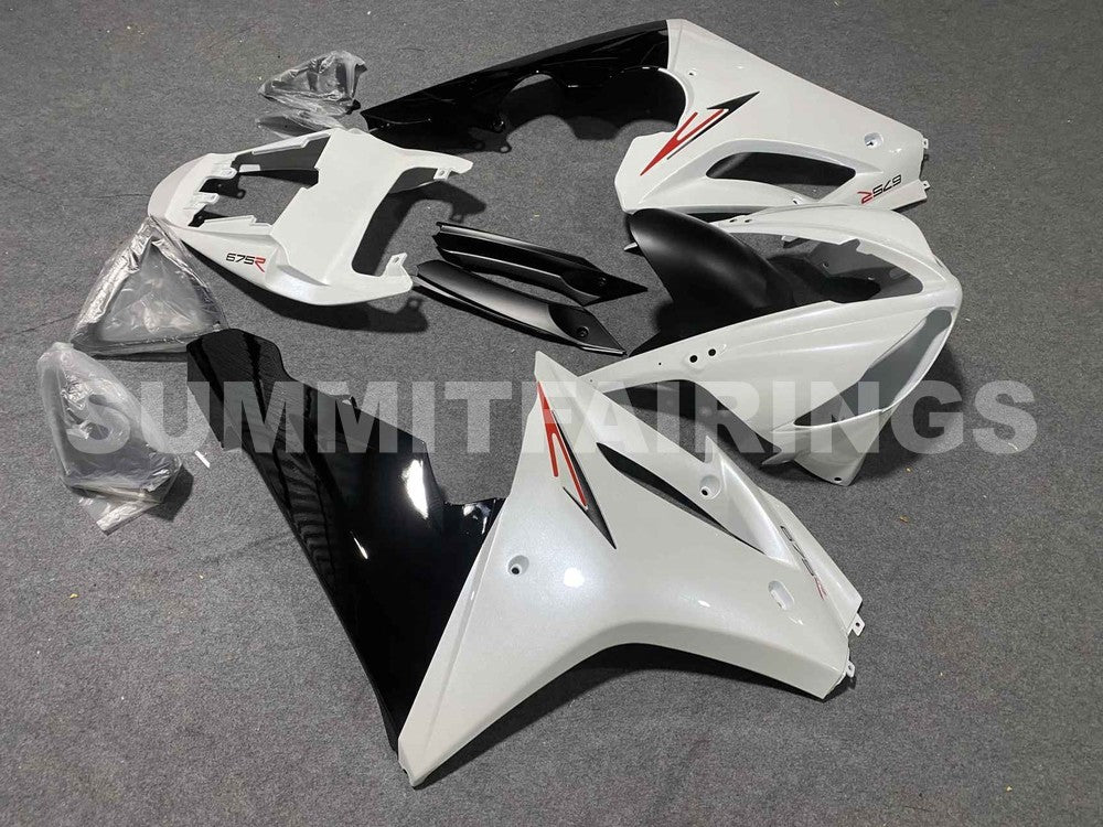 Fairings For Triumph Daytona 675 Pearl White Black Daytona (2009-2012)