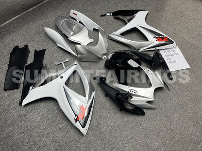 Fairings For Suzuki - GSXR600-750 K6 06-07 White Silver