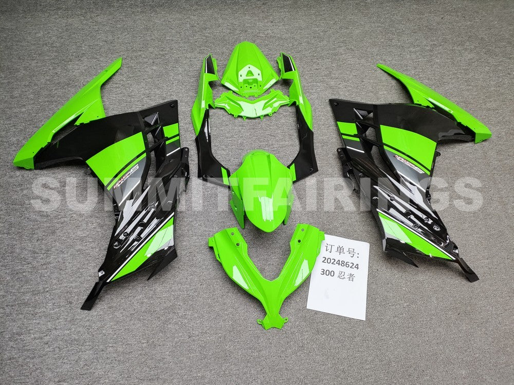 Fairings For Plastics Kawasaki Ninja 300R EX300R Green Black Ninja (2013-2019)