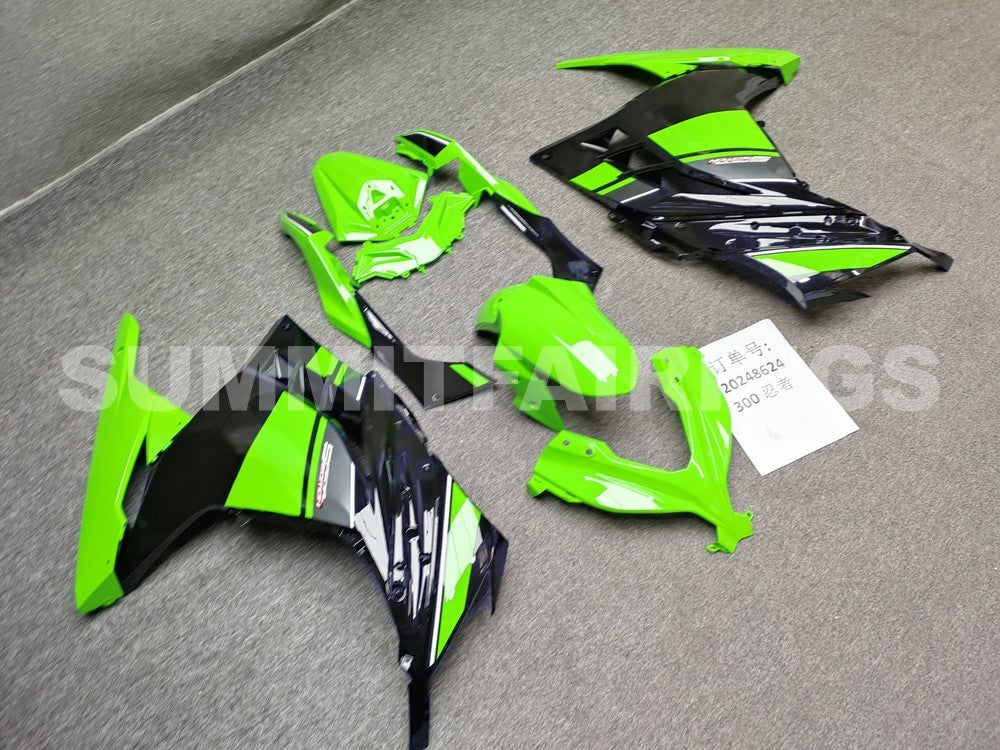 Fairings For Plastics Kawasaki Ninja 300R EX300R Green Black Ninja (2013-2019)