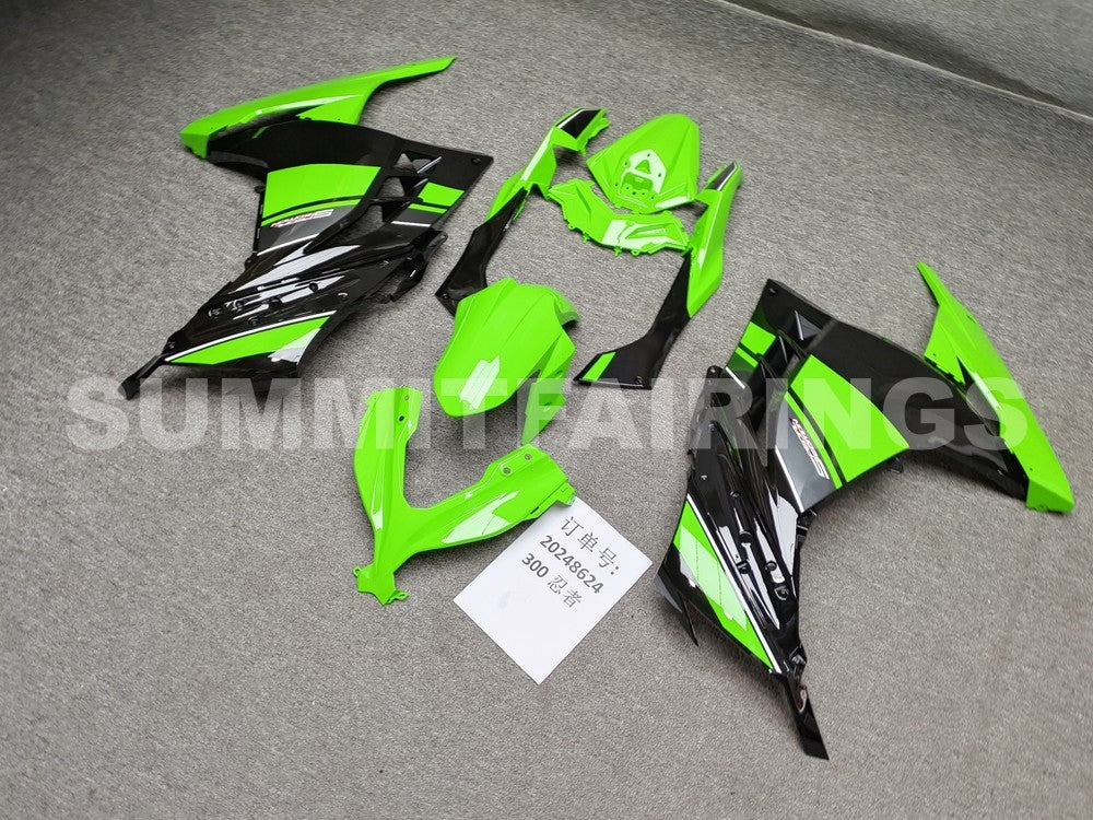 Fairings For Plastics Kawasaki Ninja 300R EX300R Green Black Ninja (2013-2019)