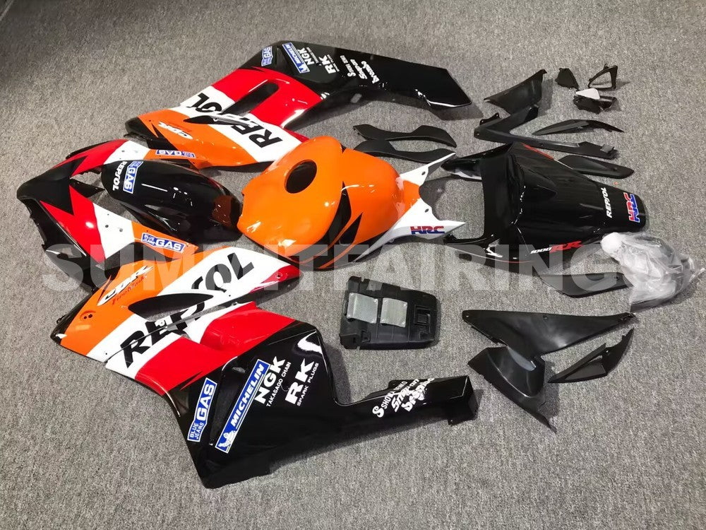 Fairings For Honda CBR 1000 RR, 2004-2005 - Black & Orange